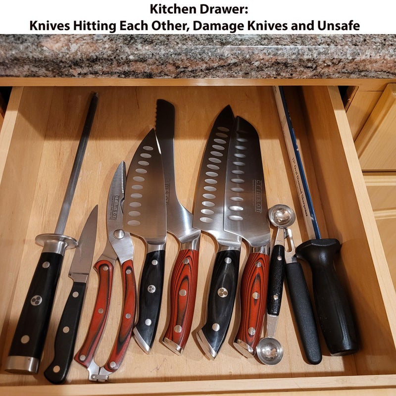 Ergo Chef مجموعة واقيات شفرات السكاكين العالمية من إيرغو شيف 5 قطع متعددة الألوان / متعددة الأحجام / لسكاكين الطهاة، سانتوكو، الخبز، الاستخدام العام وسكاكين التقشير - Image 4